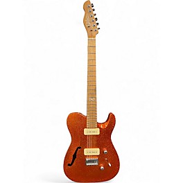 Used Chapman ML3 Pro Traditional Semi Hollowbody Orange Sparkle Hollow Body Electric Guitar