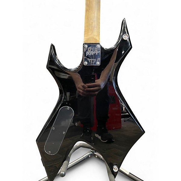 Used B.C. Rich WARLOCK BRONZE SERIES "TRIBAL FLAME" BLACK Solid Body Electric Guitar