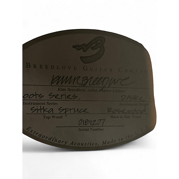 Used Breedlove American Series D/SRE-H Dreadnought Natural Acoustic Electric Guitar