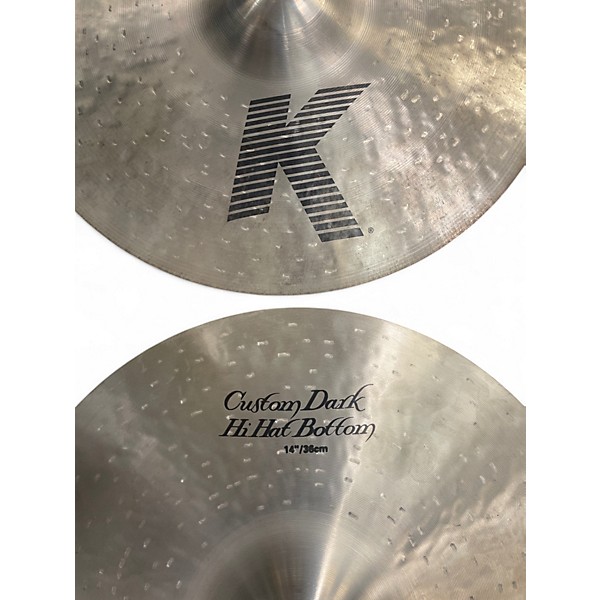 Used Zildjian 14in K Custom Dark Hi Hat Pair Cymbal