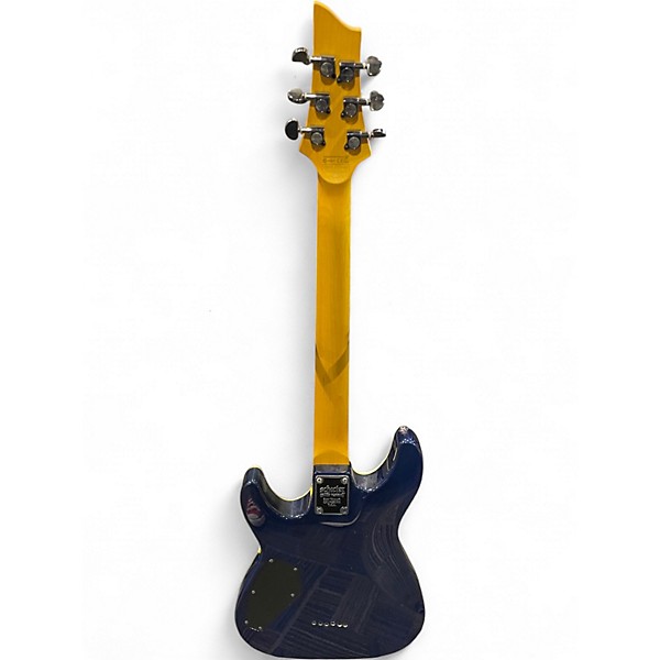 Used Schecter Guitar Research Omen Extreme 6 Ocean Blue Burst Solid Body Electric Guitar