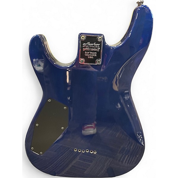 Used Schecter Guitar Research Omen Extreme 6 Ocean Blue Burst Solid Body Electric Guitar