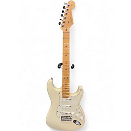 Used Fender American Standard Stratocaster Olympic White Solid Body Electric Guitar