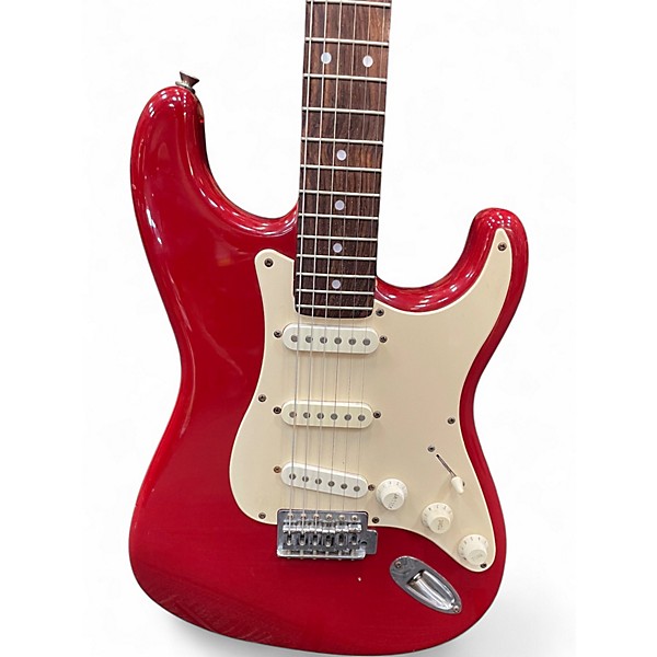 Used 2000s Fender MUSTANG SUNN Candy Apple Red Solid Body Electric Guitar
