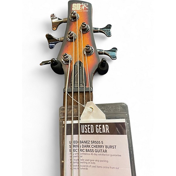 Used Ibanez SR505 5 String Dark Cherry Burst Electric Bass Guitar