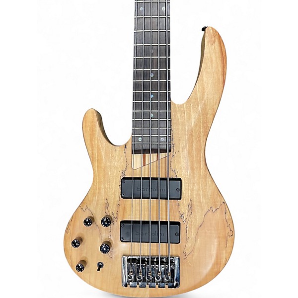 Used ESP LTD B205SM LH Bartolini Spalted Maple Electric Bass Guitar