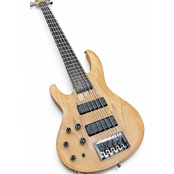 Used ESP LTD B205SM LH Bartolini Spalted Maple Electric Bass Guitar
