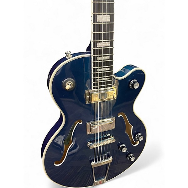 Used 2022 Epiphone Uptown Kat ES sapphire blue metallic Hollow Body Electric Guitar