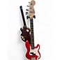 Used Squier BASS MINI Candy Apple Red Electric Bass Guitar thumbnail