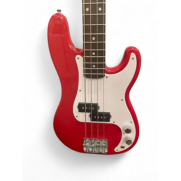 Used Squier BASS MINI Candy Apple Red Electric Bass Guitar