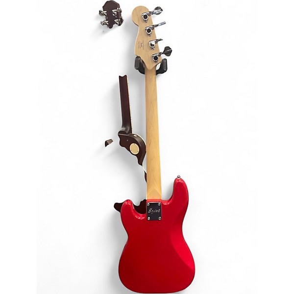 Used Squier BASS MINI Candy Apple Red Electric Bass Guitar