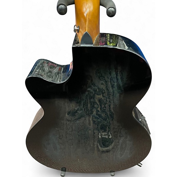 Used Mitchell MX-430QAB Midnight Black Acoustic Electric Guitar