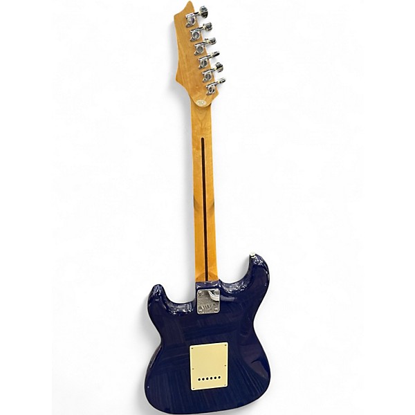 Used Johnson Double Cut Blue Solid Body Electric Guitar