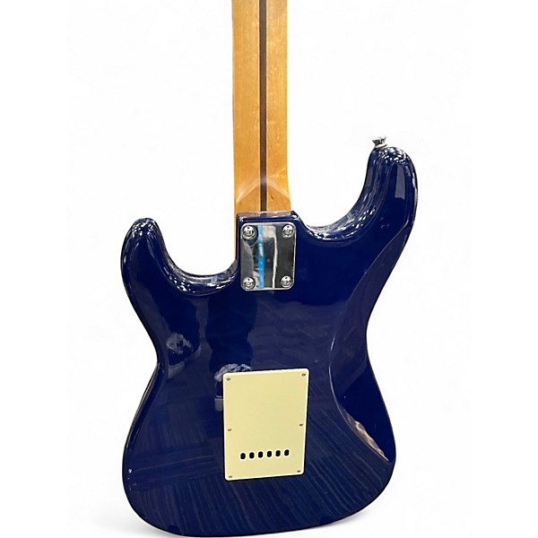 Used Johnson Double Cut Blue Solid Body Electric Guitar