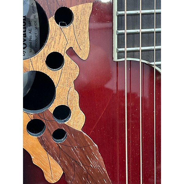 Used Applause AE148 Candy Red Burst Acoustic Electric Guitar