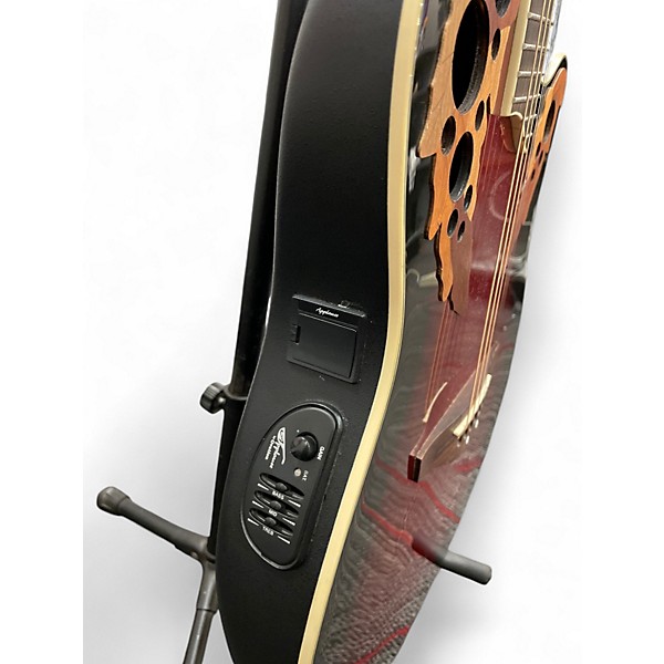 Used Applause AE148 Candy Red Burst Acoustic Electric Guitar