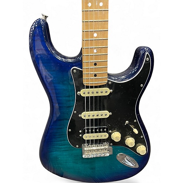 Used Fender Player Stratocaster HSS Ocean Blue Burst Solid Body Electric Guitar