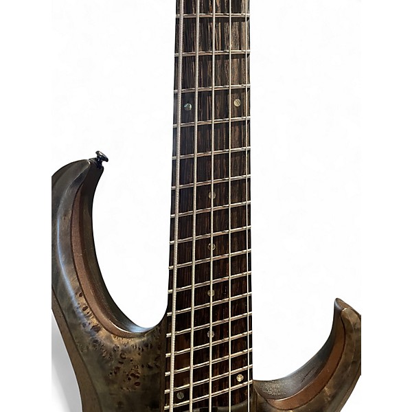 Used Ibanez BTB805MS TRANSPARENT GRAY FLAT Electric Bass Guitar