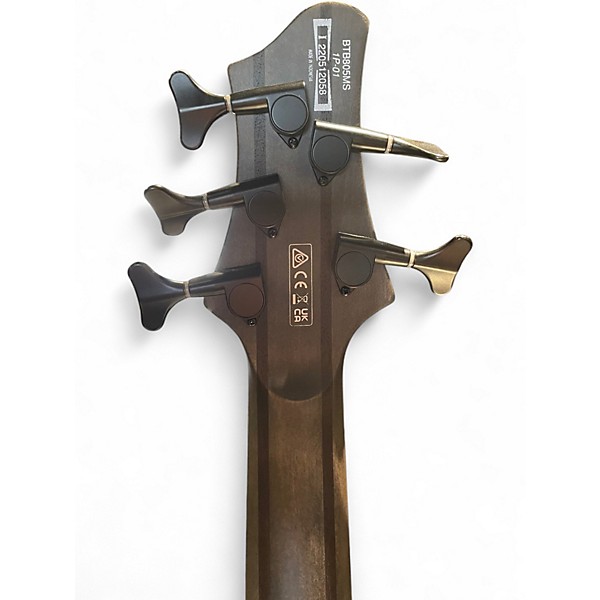 Used Ibanez BTB805MS TRANSPARENT GRAY FLAT Electric Bass Guitar