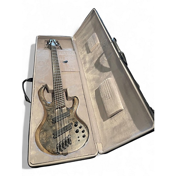 Used Ibanez BTB805MS TRANSPARENT GRAY FLAT Electric Bass Guitar
