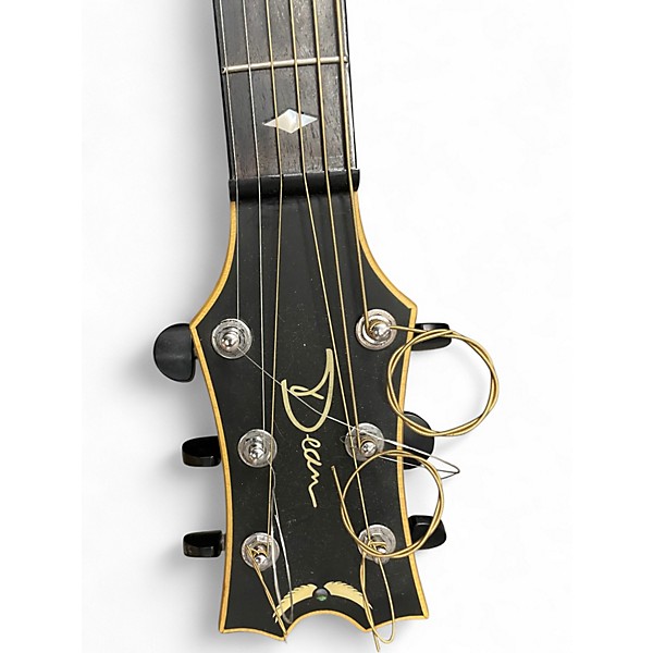 Used Dean EXBKS Exhibition Black Acoustic Electric Guitar