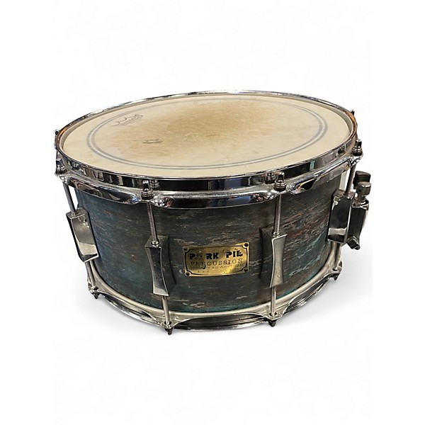 Used Pork Pie USA 14X7 WEATHERED BARN BLUE BLUE Drum