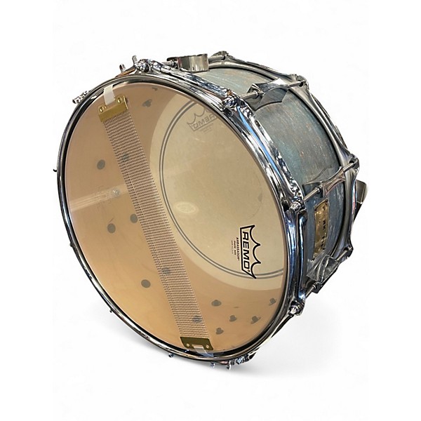 Used Pork Pie USA 14X7 WEATHERED BARN BLUE BLUE Drum