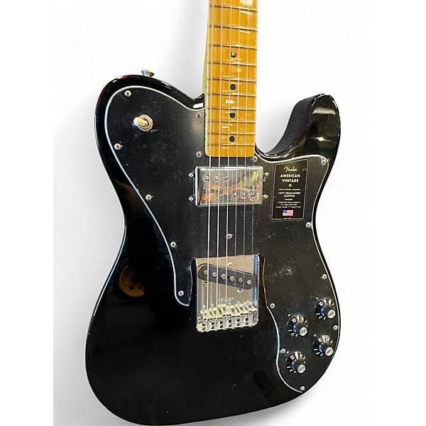 Used Fender American Vintage II 1977 Telecaster Custom  Black Solid Body Electric Guitar