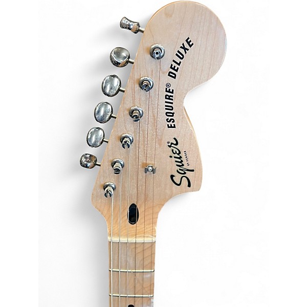 Used Squier ESQUIRE DELUXE BLUE SPARKLE Solid Body Electric Guitar