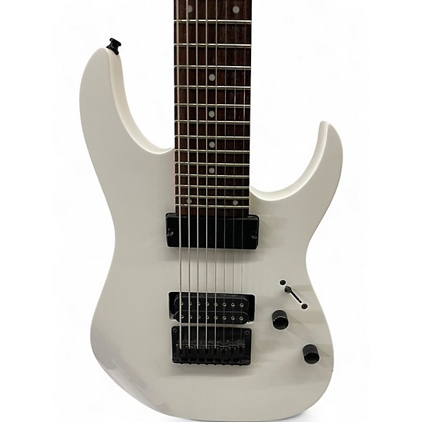 Used Ibanez RG8 8 String White Solid Body Electric Guitar