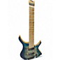Used Nk 7 STRING HEADLESS BLUE BURL Solid Body Electric Guitar thumbnail