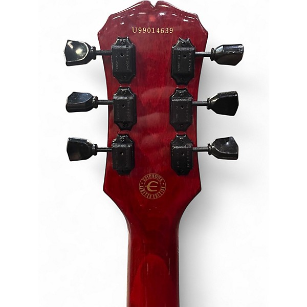 Used 1999 Epiphone Les Paul Classic Trans Red Solid Body Electric Guitar
