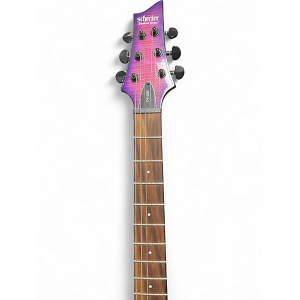 Used Schecter Guitar Research C-6 ELITE MAGENTA Solid Body Electric Guitar