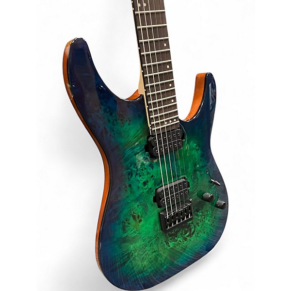 Used Schecter Guitar Research CR6 AQUA Solid Body Electric Guitar