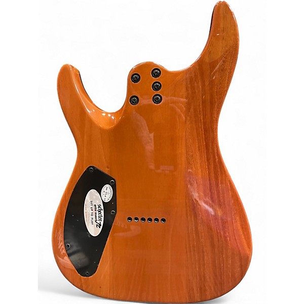 Used Schecter Guitar Research CR6 AQUA Solid Body Electric Guitar