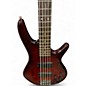 Used Ibanez GSR205 5 String Trans Red Electric Bass Guitar