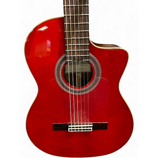 Used Cordoba GK Studio Negra Wine Red Classical Acoustic Guitar