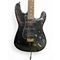 Used Partscaster S Style Double Cutaway Black Solid Body Electric Guitar