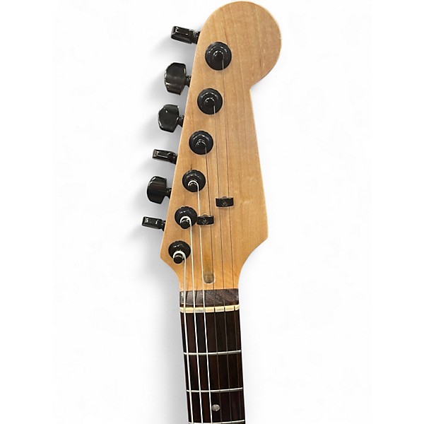 Used Partscaster S Style Double Cutaway Black Solid Body Electric Guitar