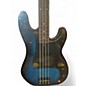 Used Partscaster P Style Blue Burst Electric Bass Guitar