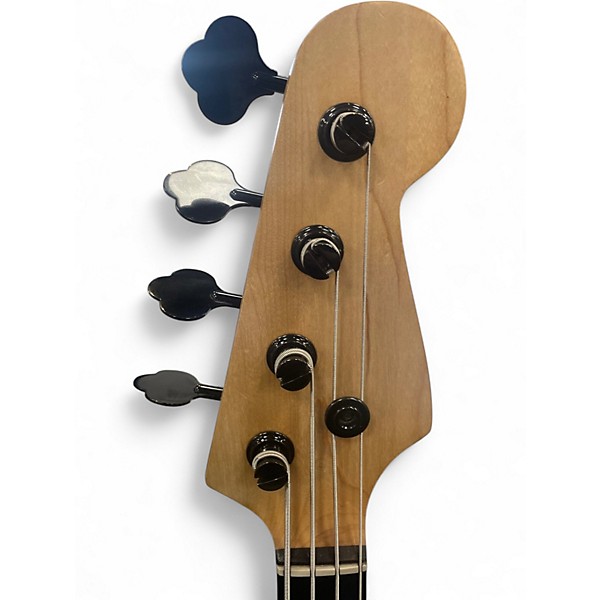 Used Partscaster P Style Blue Burst Electric Bass Guitar