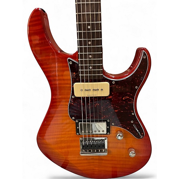 Used Yamaha PAC611HFM Amber Solid Body Electric Guitar