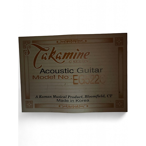 Used Takamine EG522C Natural Classical Acoustic Electric Guitar