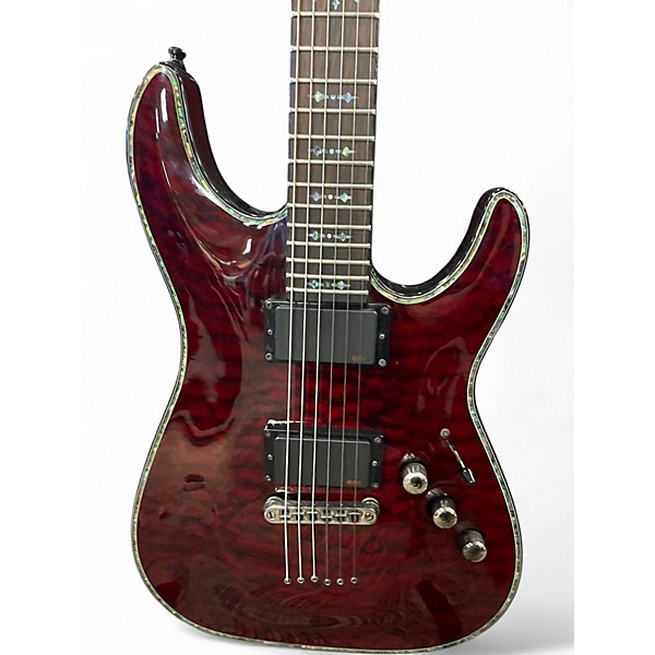 Used Schecter Guitar Research Hellraiser C1 Black Cherry Solid Body Electric Guitar