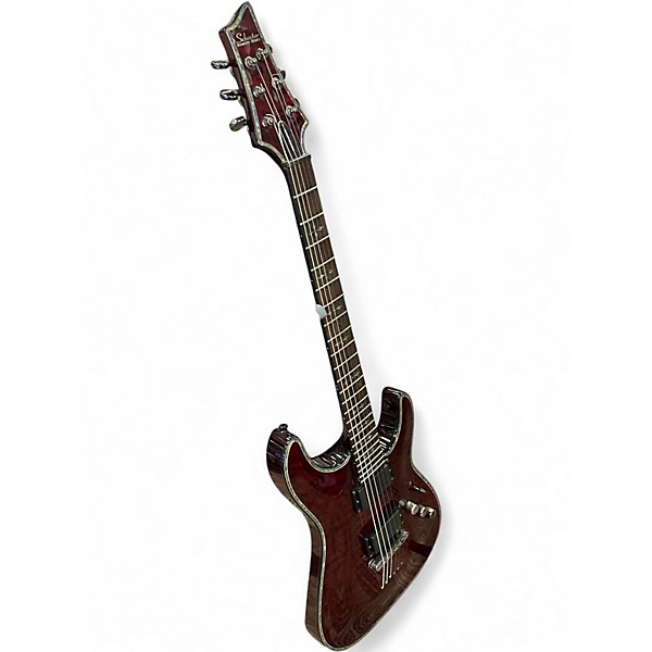 Used Schecter Guitar Research Hellraiser C1 Black Cherry Solid Body Electric Guitar