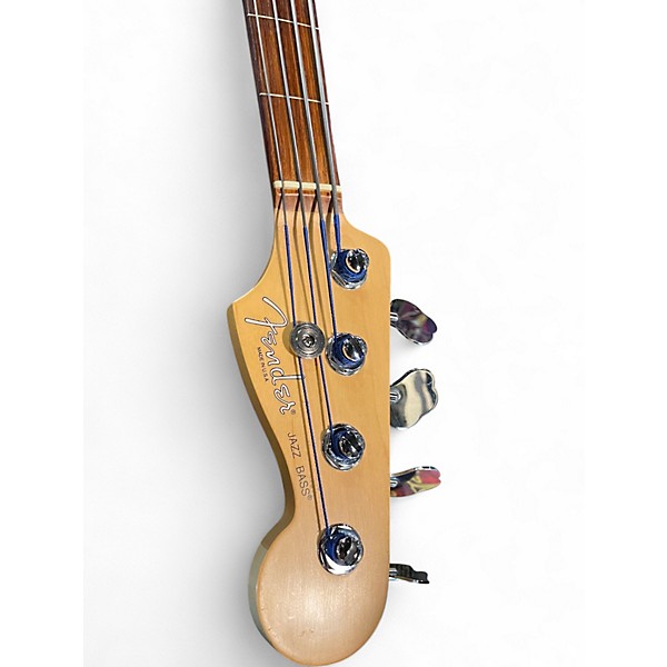 Used Fender American Standard Jazz Bass Fretless Black Electric Bass Guitar