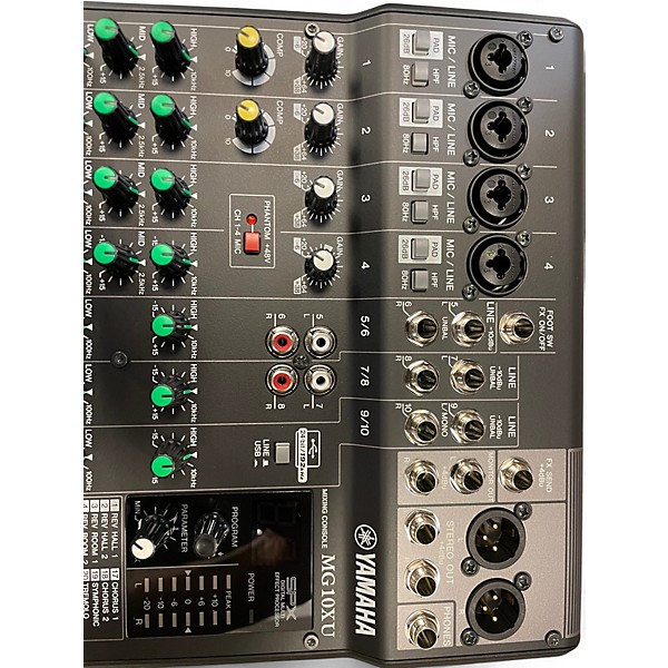 Used Yamaha MG10XU 10 Channel Mixer with Effects Unpowered Mixer