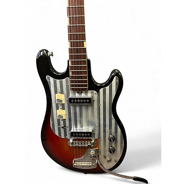 Used 1960s Teisco WG2L 2 Tone Sunburst Solid Body Electric Guitar