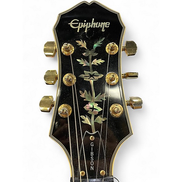 Vintage 1999 Epiphone Sheraton Tobacco Burst Hollow Body Electric Guitar