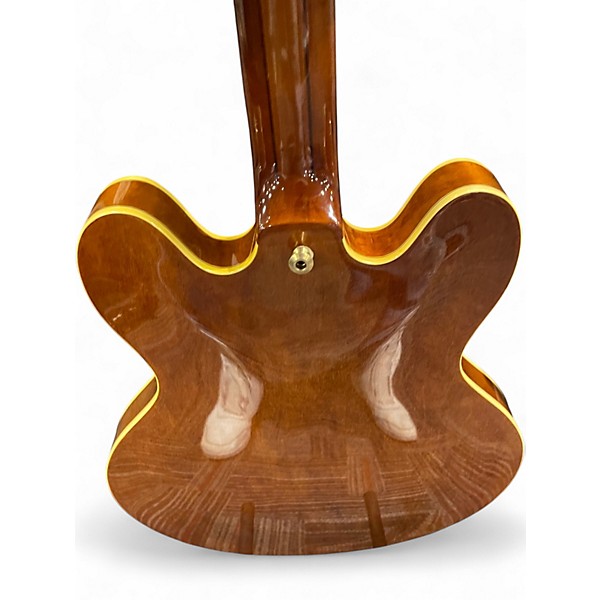 Vintage 1999 Epiphone Sheraton Tobacco Burst Hollow Body Electric Guitar